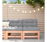 vidaXL Garden Middle Sofas Outdoor Sectional Sofa 2 pcs Solid Wood Douglas