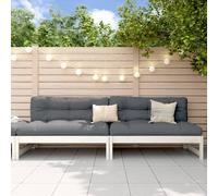 (white pine, middle sofa (2 pcs)) vidaXL Garden Middle Sofa Footrest Outdoor Sofa Coffee Table Solid Wood Pine