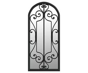 vidaXL Garden Mirror Black 100x45 cm Iron for Outdoor Use