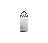 vidaXL Garden Mirror Outdoor Patio Home Lawn Yard Terrace Balcony Decorative Hanging Wall Mirror Black 70x30 cm Iron for Outdoor Use