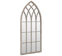 vidaXL Garden Mirror Sand 100x45 cm Iron for Outdoor Use