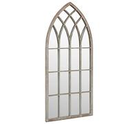 vidaXL Garden Mirror Sand 70x30 cm Iron for Outdoor Use