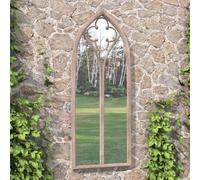 vidaXL Garden Mirror Sand 70x30 cm Iron for Outdoor Use