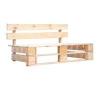 Garden bench Light Brown 110x65x55cm Impregnated Pinewood Rustic Pallet Outdoor