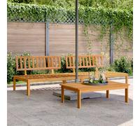 vidaXL Garden Pallet Middle Sofas Outdoor Pallet Sofa 2 pcs Solid Wood Acacia