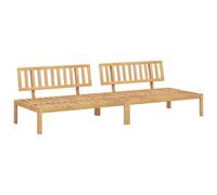 vidaXL Garden Pallet Middle Sofas Patio Outdoor Sofa 2 pcs Solid Wood Acacia