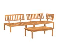 vidaXL Garden Pallet Sofa Set 3 Piece Outdoor Pallet Sofa Solid Wood Acacia