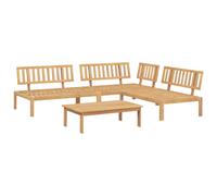 vidaXL Garden Pallet Sofa Set 4 Piece Outdoor Pallet Sofa Solid Wood Acacia
