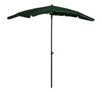 vidaXL Garden Parasol - 200x130 cm Green Outdoor Umbrella with UV Protective Polyester Fabric and Tilt Function, Easy Crank System for Adjustable