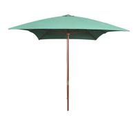 vidaXL Garden Parasol 200x300 cm Wooden Pole Green
