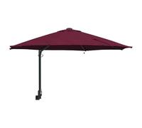 vidaXL Garden Parasol Manual Bordeaux Red 248 x 248 x 148 cm, Garden and Terrace, Modern Outdoor Parasol, Durable Cantilever Umbrella, Adjustable Shade, Wall-Mountable Sun Protection
