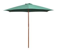 vidaXL Garden Parasol Sunshade Outdoor Umbrella Patio Canopy Wooden Pole Green
