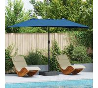 vidaXL Garden Parasol Azurblau 385 x 209 x 244 cm Polyester and Steel