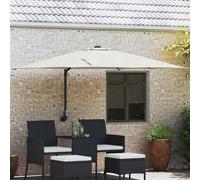 vidaXL Garden Parasol Beige and Black 248.5 x 247.5 x 160 cm