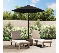 vidaXL Garden Parasol Black 200x224 cm Aluminium