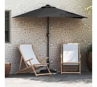 vidaXL Garden Parasol Black 294 x 150 x 223 cm Fabric