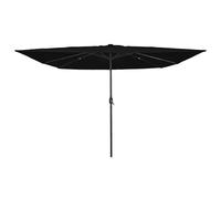 vidaXL Garden Parasol Black 295 x 295 x 245 cm Polyester and Steel