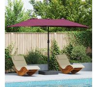vidaXL Garden Parasol Bordeaux red 385 x 209 x 244 cm Fabric