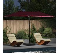 Garden Parasol Bordeaux Red 385 x 209 x 244 cm Polyester