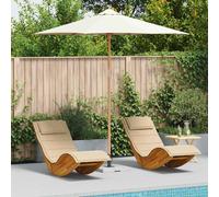 vidaXL Garden Parasol Cream white 270 x 270 x 260 cm Bamboo