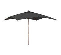 vidaXL Garden Parasol with Wooden Pole Anthracite 300x300x273 cm