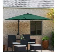 vidaXL Garden Parasol Green 248.5 x 247.5 x 160 cm Fabric