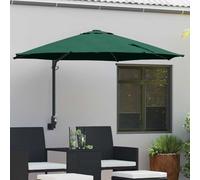 vidaXL Garden Parasol Green 248 x 248 x 148 cm Polyester and Steel