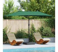vidaXL Garden Parasol Green 385 x 209 x 244 cm Polyester and Steel
