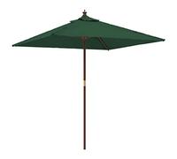(green) vidaXL Garden Parasol Umbrella with Wooden Pole Outdoor Parasol Sun Umbrella