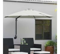 Garden Parasol with LED Strip Lights Manual Polyester and Steel Solar vidaXL