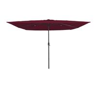 vidaXL Garden Parasol Red and Black 295 x 295 x 245 cm