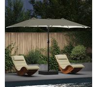 vidaXL Garden Parasol Sand 385 x 209 x 244 cm Fabric