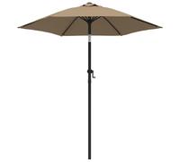 vidaXL Garden Parasol Sunshade Outdoor Umbrella Patio Canopy Taupe Aluminium