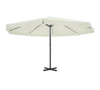 vidaXL Garden Parasol Sunshade Outdoor Umbrella Patio Canopy White Aluminium