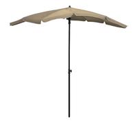 vidaXL Garden Parasol with Pole 200x130 cm Taupe NEW