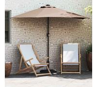 Garden Parasol Taupe 294 x 150 x 224 cm Polyester and Steel