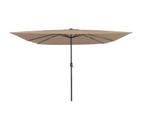 vidaXL Garden Parasol Taupe and Black 295 x 295 x 245 cm