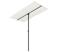 vidaXL Garden Parasol with Aluminium Pole 180x110 cm Sand White