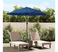 vidaXL Garden Parasol with Aluminium Pole 270 cm Azure Blue
