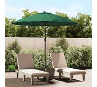 vidaXL Garden Parasol with Aluminium Pole 270 cm Green
