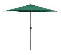 Garden Parasol 270cm Ø Green Polyester Canopy, Aluminium Pole, Crank & Air Vent