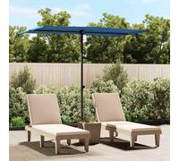 vidaXL Outdoor Parasol with Aluminium Pole 2x1.5 m Azure Blue, Blue