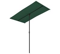 vidaXL Outdoor Parasol with Aluminium Pole 2x1.5 m Green, Green