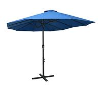 vidaXL Garden Parasol with Aluminium Pole 460x270 cm Blue