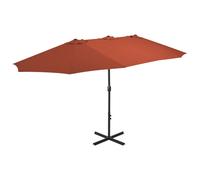 vidaXL Outdoor Parasol with Aluminium Pole 460x270 cm Terracotta NEW