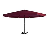 Garden Parasol 500cm Bordeaux Red Polyester PA Coating Aluminium Pole Crank8Ribs