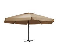 vidaXL Garden Parasol with Aluminium Pole 600 cm Taupe
