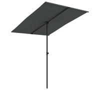 vidaXL Garden Parasol with Aluminium Pole Sunshade Outdoor Umbrella Anthracite