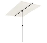 vidaXL Garden Parasol with Aluminium Pole, Outdoor Umbrella for Balcony, Sunshade for Table, Patio Canopy, UV Protection Sun Shelter, Sand White