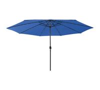 vidaXL Garden Parasol with LED Lights 400 cm Azure Blue